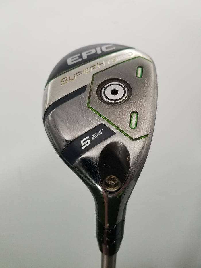 2022 CALLAWAY EPIC SUPER HYBRID 5 HYBRID 24* SENIOR STEELFIBER FC65 +HC GOOD