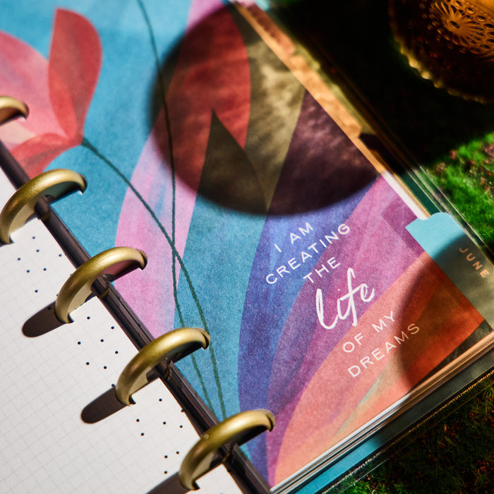 2027 Floral Energy Customizable Planner - Skinny Mini Horizontal Layout - 12 Months