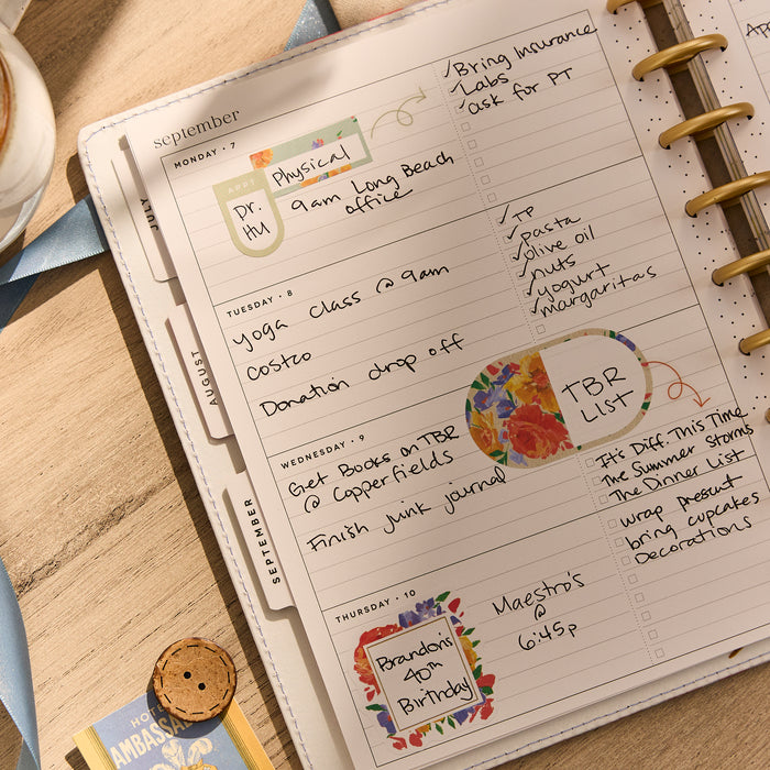 2026–2027 SPECIALTY French Papers Customizable Planner - Classic Horizontal Layout - 12 Months