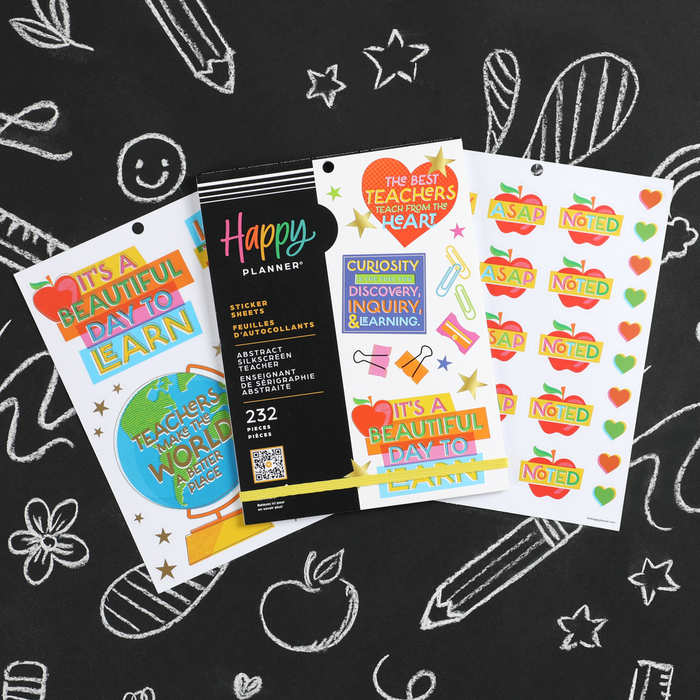 Abstract Silkscreen Teacher - Large Value Pack Stickers