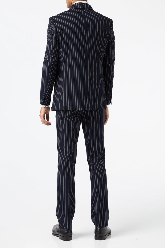 ALFRED - Navy Chalk Stripe Double Breasted Suit