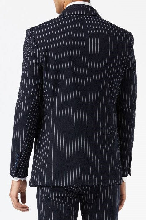 ALFRED – NAVY DOUBLE BREASTED PINSTRIPE BLAZER