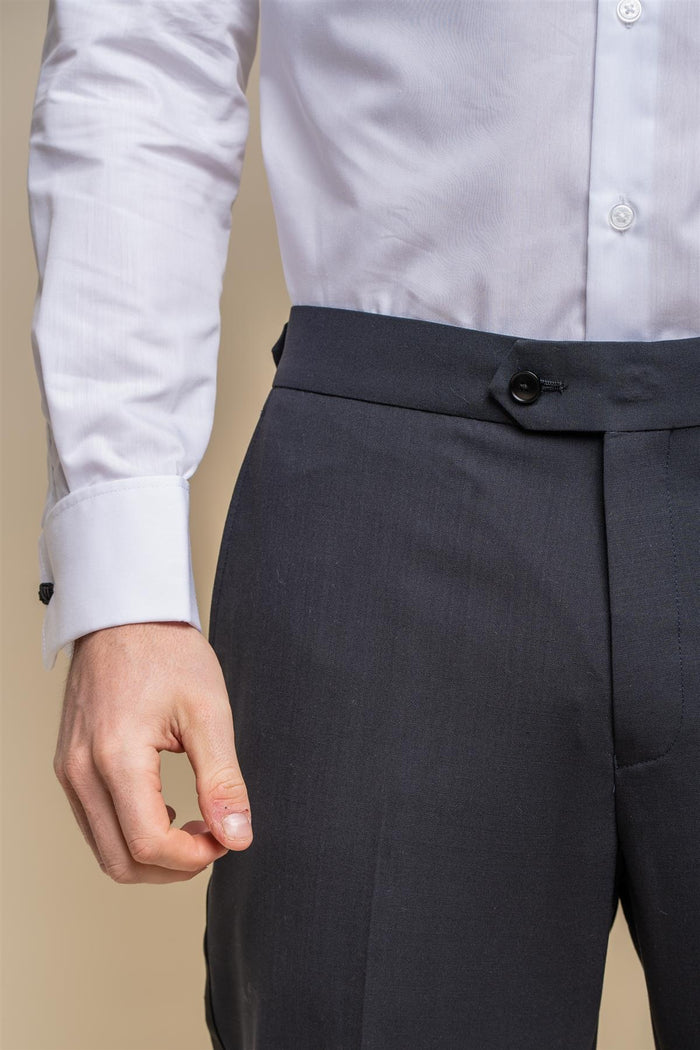 Aspen Men’s Navy Tailored Tux Suit Trousers