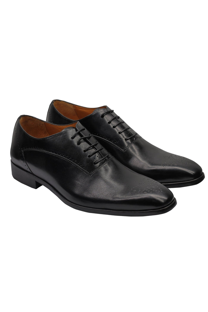 BLACK - CALF LEATHER CLASSIC SEMI BROGUES