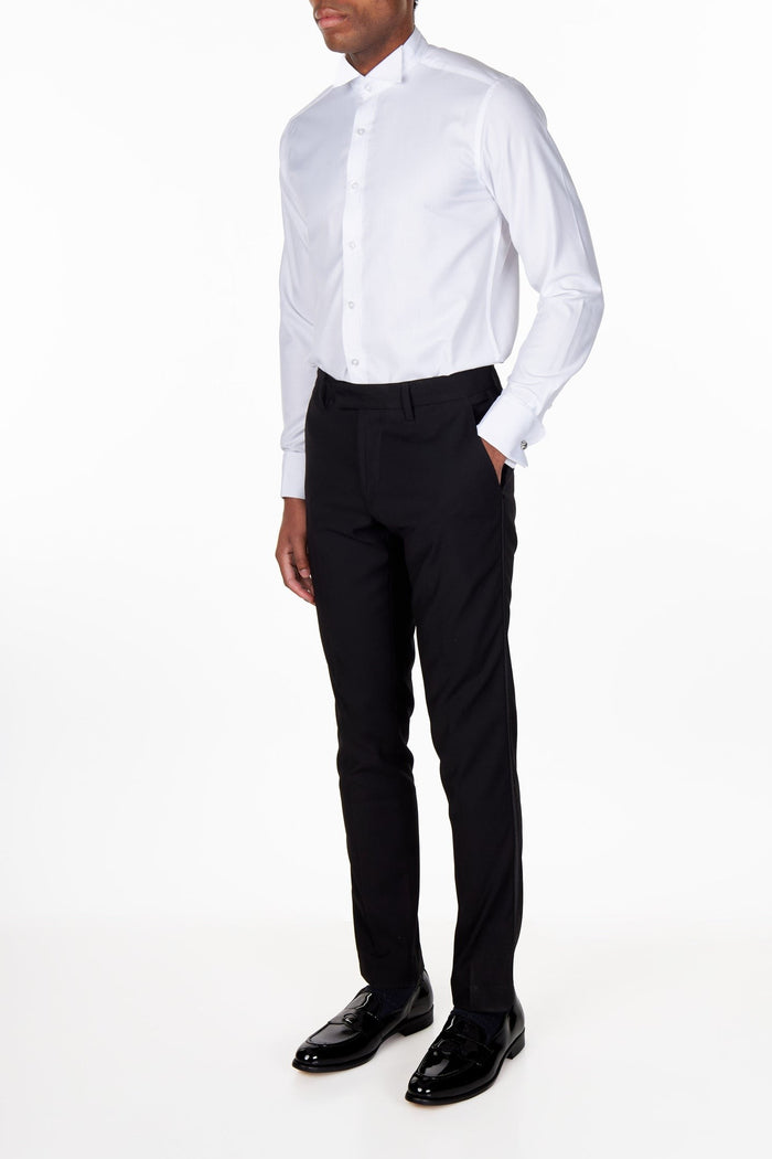 BLACK TUXEDO TROUSERS WITH SATIN TAPE