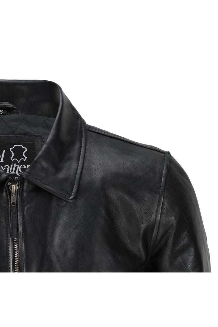 BOMBER BIKER JACKET WITH COLLAR