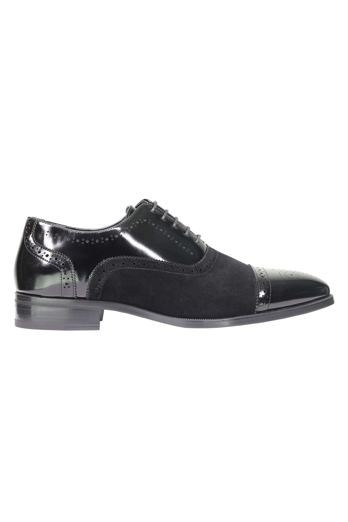 BROGUE - SUEDE & LEATHER OXFORD LACE UP