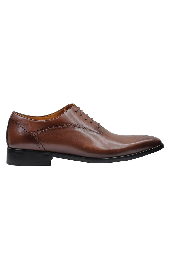 BROWN - CALF LEATHER CLASSIC SEMI BROGUES