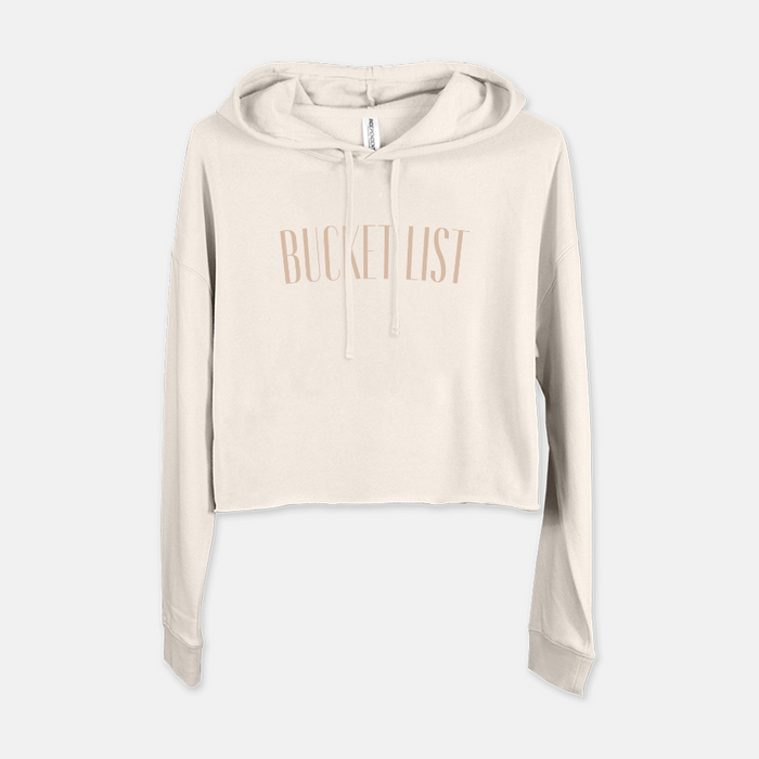 Bucket List Women's Cropped Hooded Sweatshirt