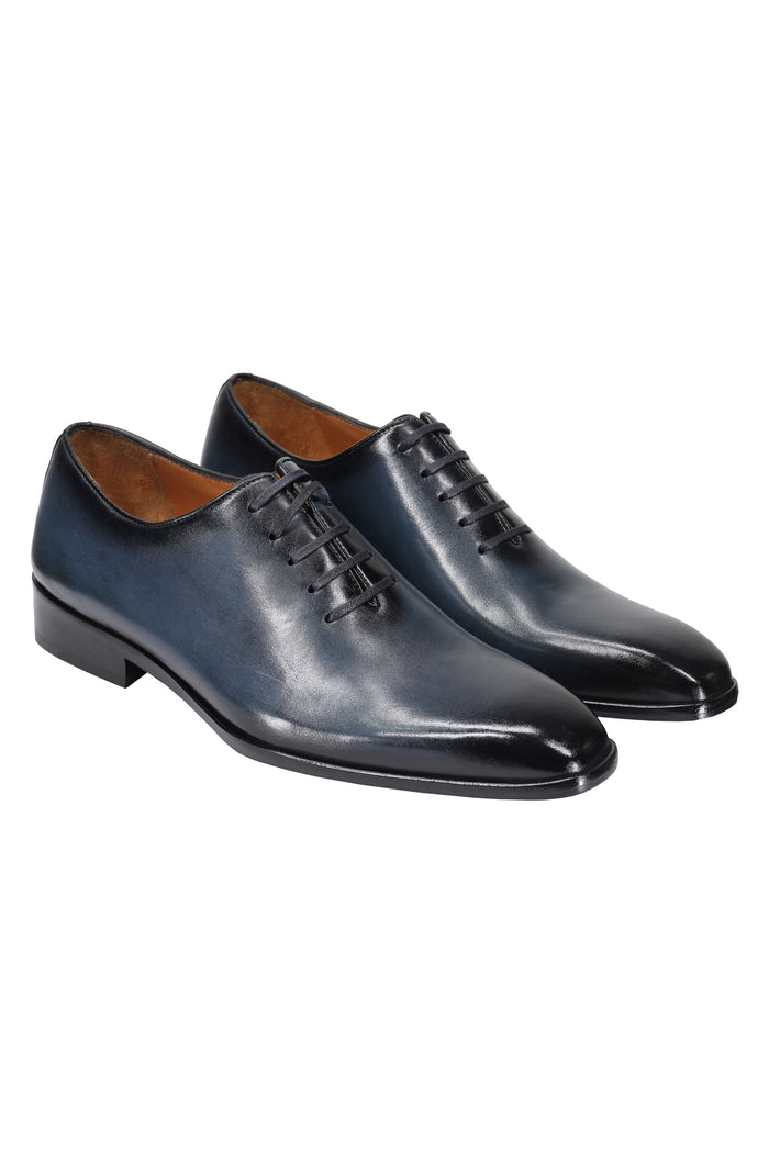 CALF LEATHER WHOLECUT OXFORD LACE UP SHOES