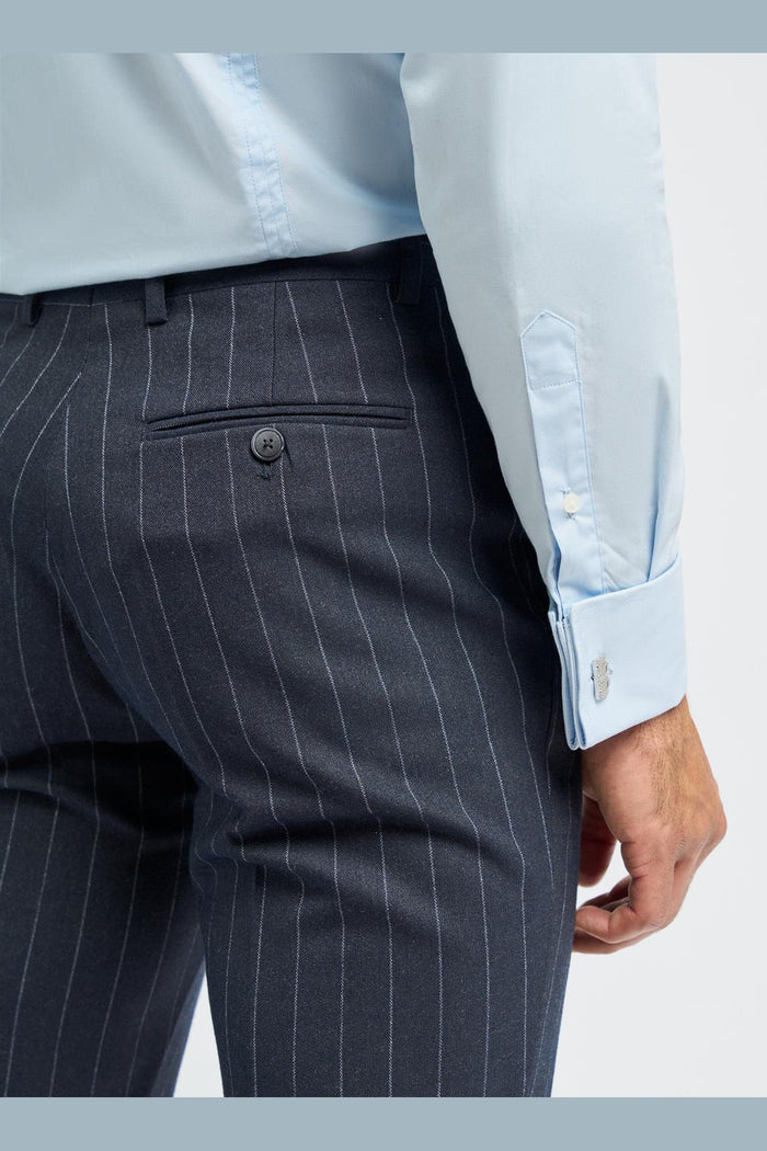 CAVANI INVINCIBLE – NAVY PINSTRIPE SUIT TROUSERS