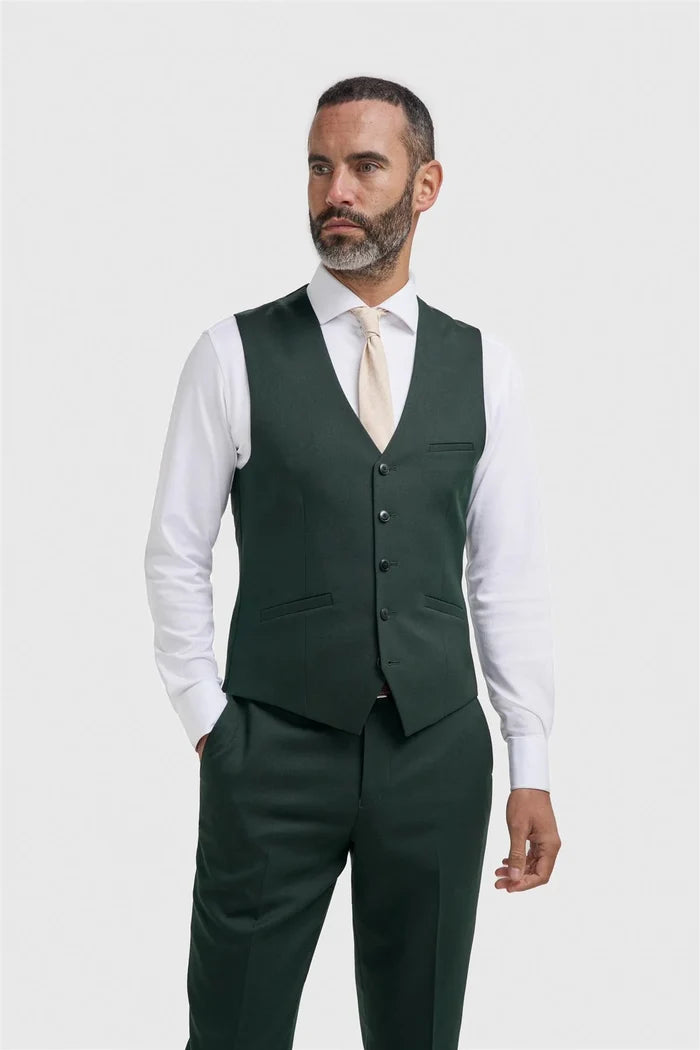 Cavani Malibu Forest Green Three Piece Suit