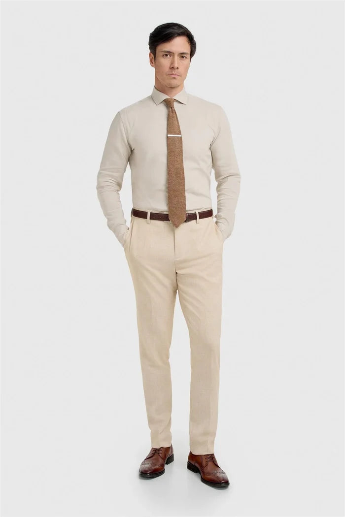 Cavani Malibu Men’s Beige Three Piece Suit