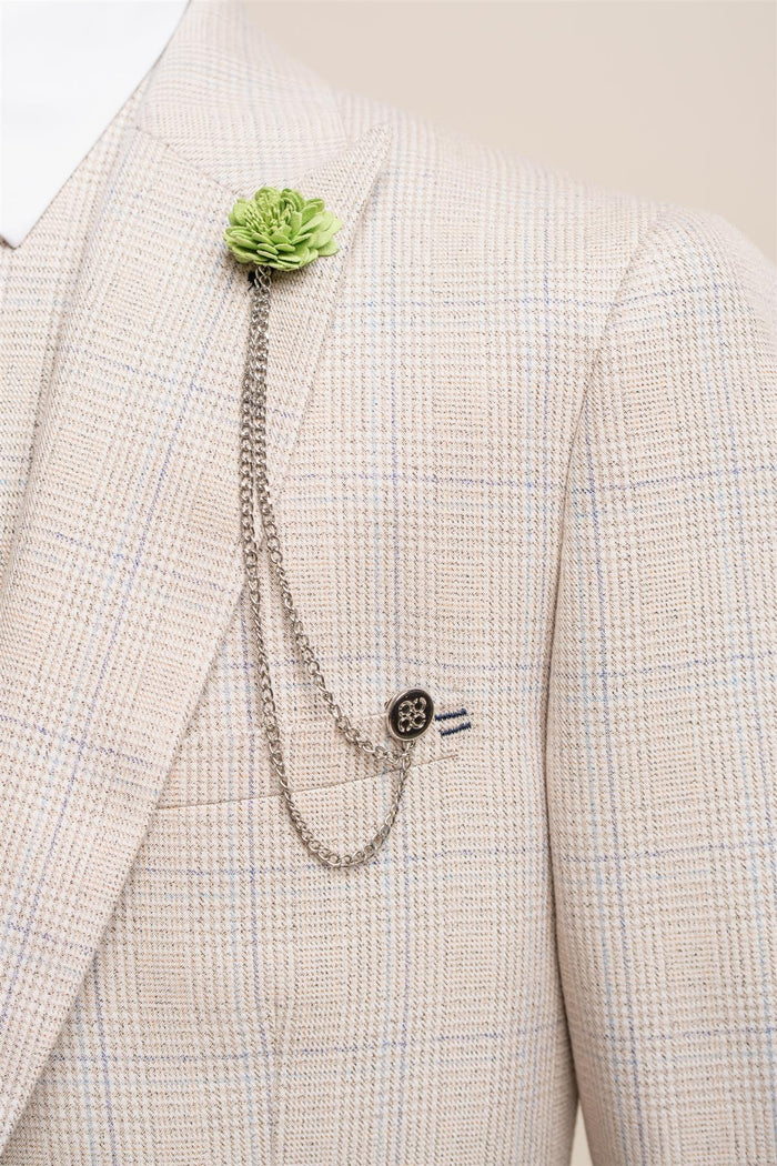 Cavani Men’s Flower Lapel Chain Pin