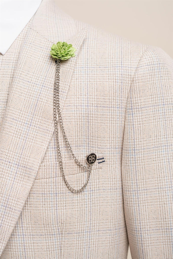 Cavani Men’s Flower Lapel Chain Pin