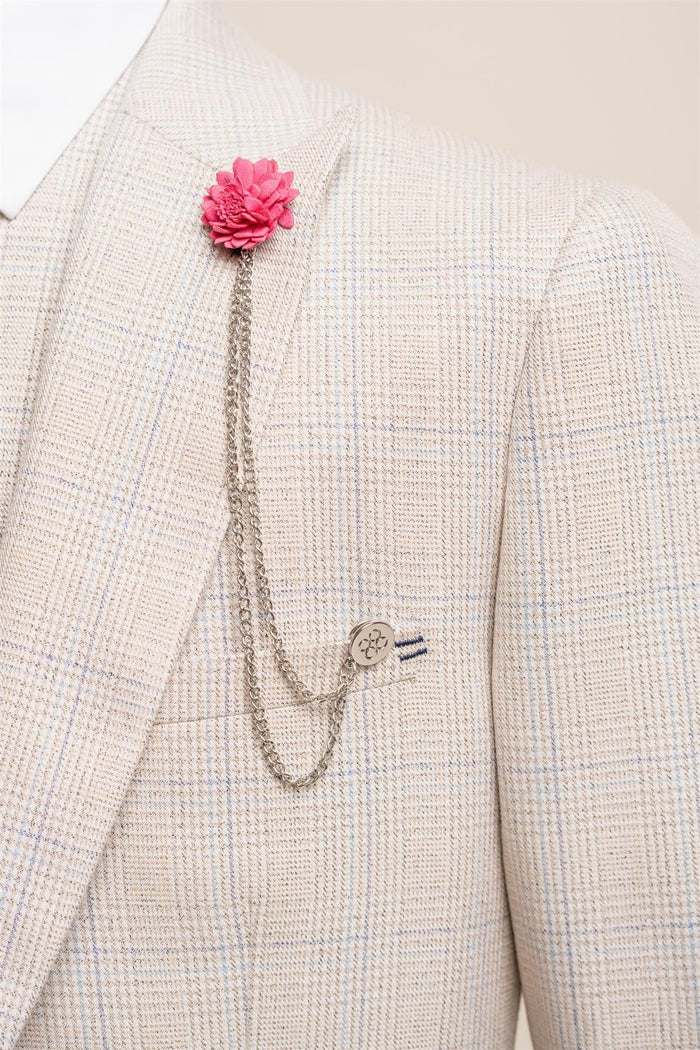 Cavani Men’s Flower Lapel Chain Pin