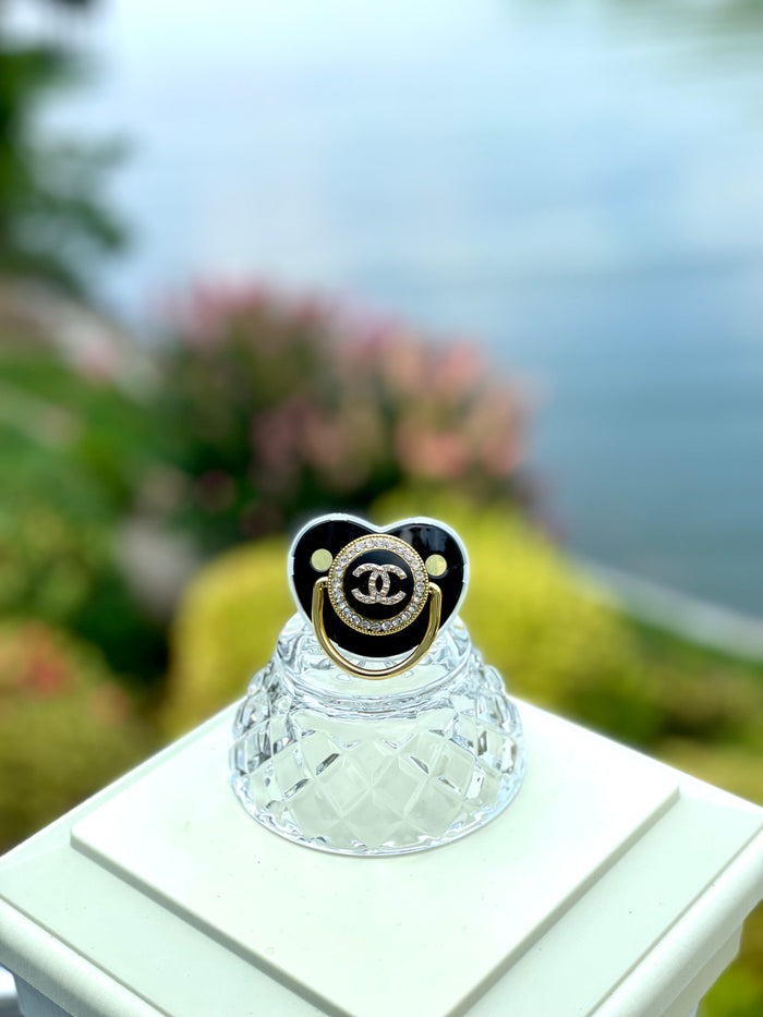 CC Baby Pacifier- BLACK/GOLD