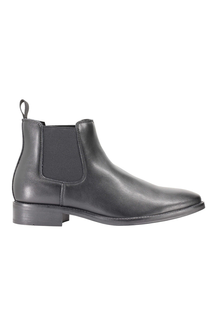 Chelsea Faux Leather Ankle Boots in black and brown
