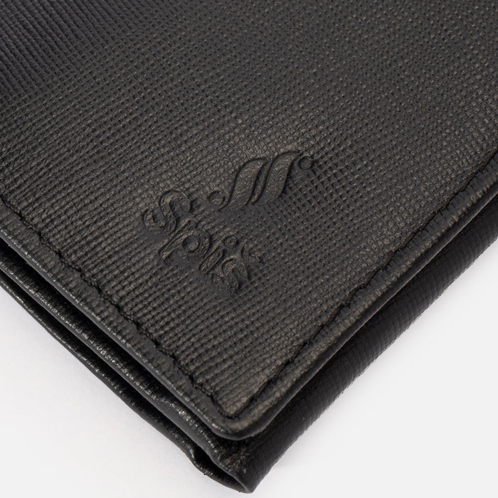 Classic Trifold wallet | Full Black Saffiano