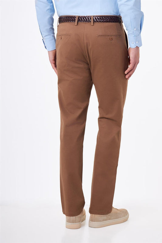 COTTON STRETCH CHINO BROWN