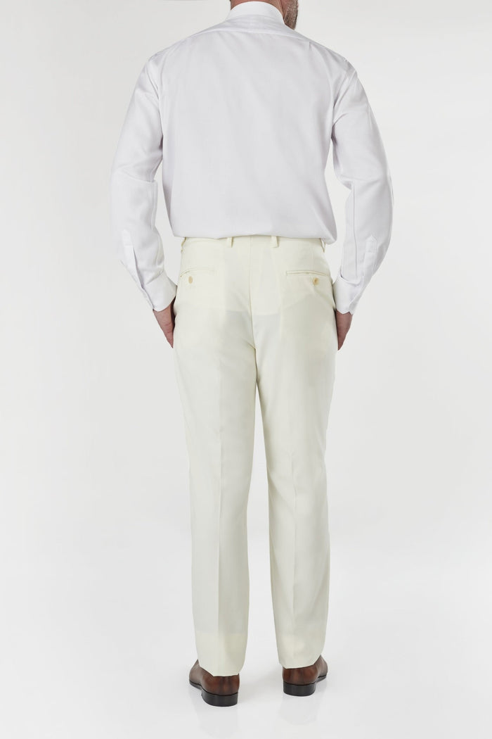 CREAM DOUBLE BREASTED TAILORED SUIT GOLD BUTTONS