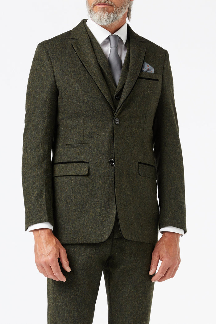 DANE - Green Tweed Suit for Men