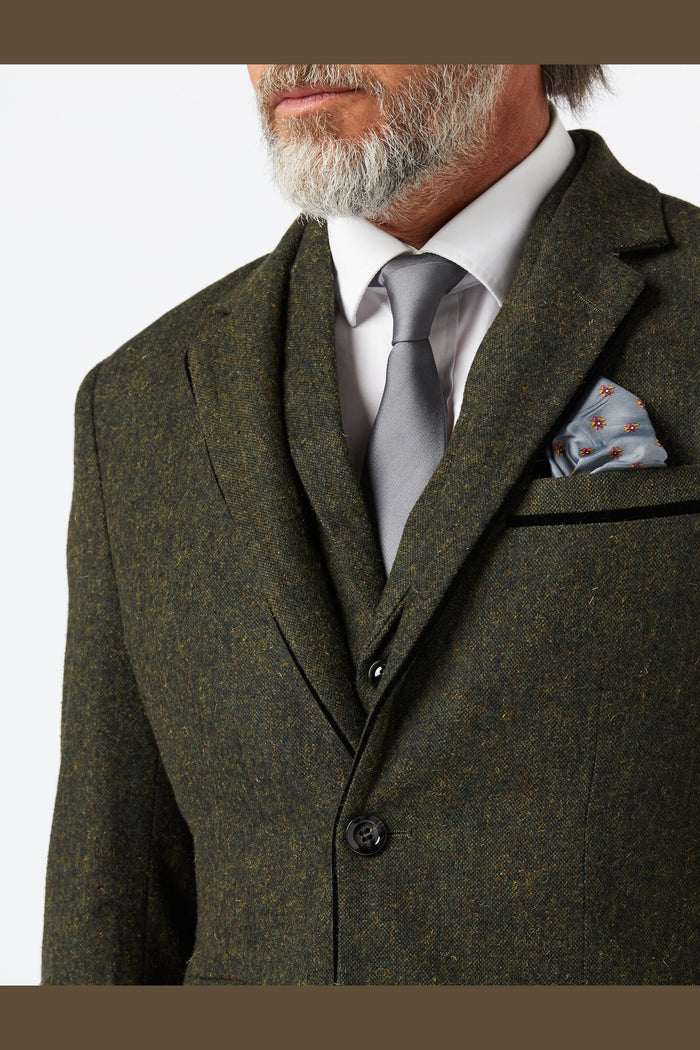 DANE - Green Tweed Suit for Men