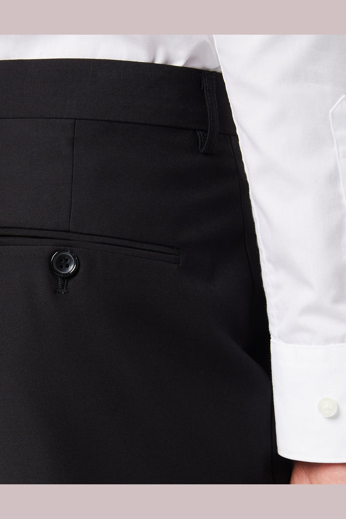DOUBLE BREASTED GOLD BUTTON SUIT IN BLACK