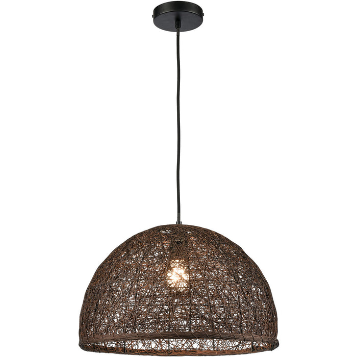 Elk Lighting D4557 Casing 1 Light 17 inch Brown Pendant Light