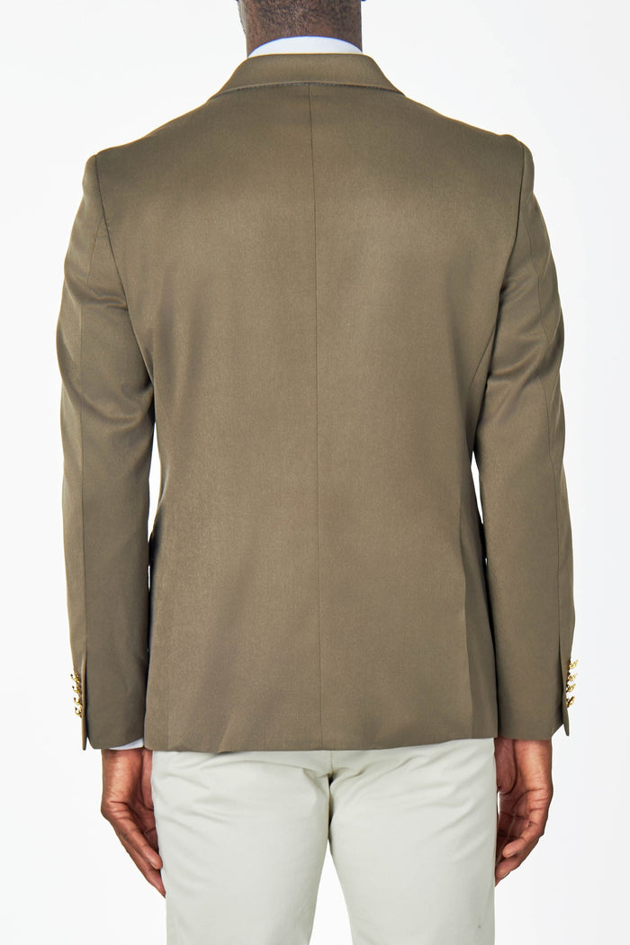 EZRA – Khaki Green Tailored Double Breasted Jacket
