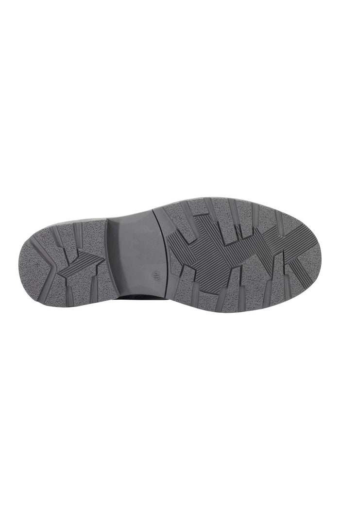 FAUX LEATHER ANKLE LACEUP SHOES WITH ZIP