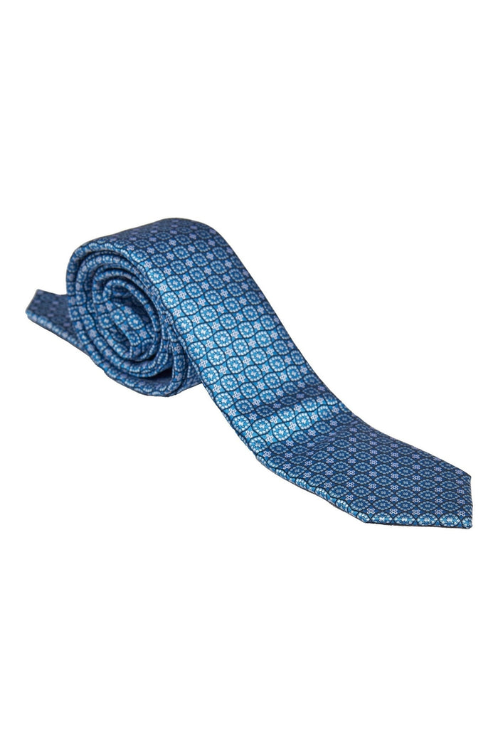 FROZEN BLUE MINI FLORAL NECK TIE SET