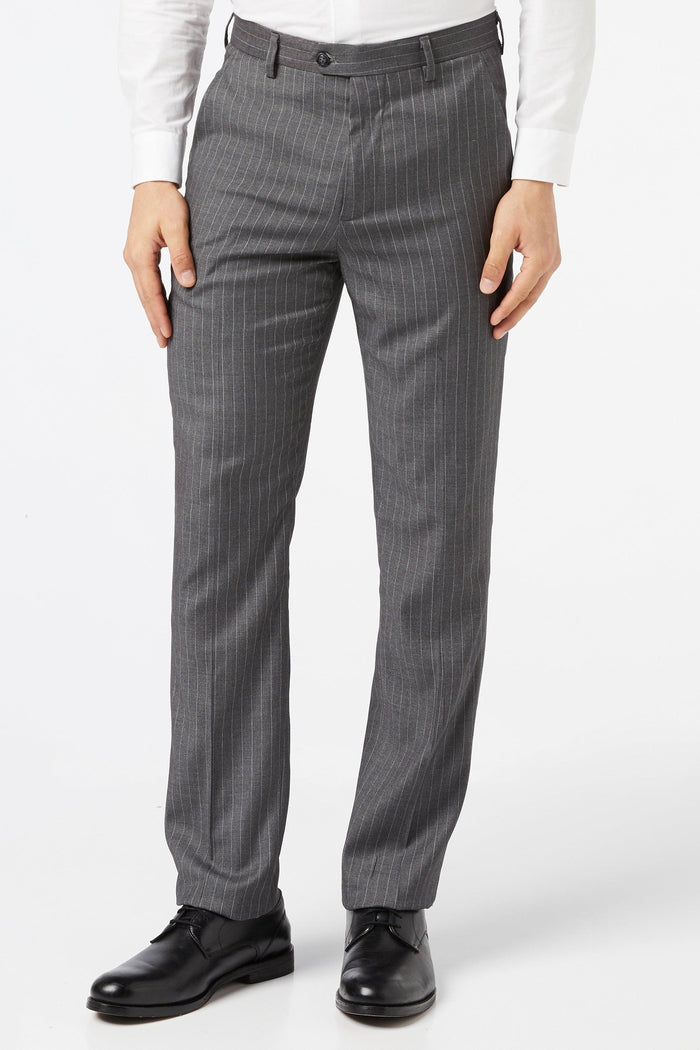 George - Double Breasted Grey Pinstripe Suit