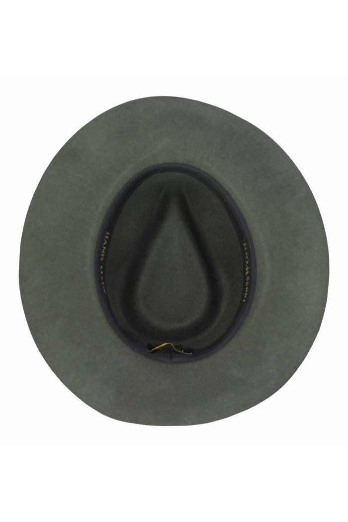 Gladwin Bond 100% Wool Green Fedora Stiff Hat