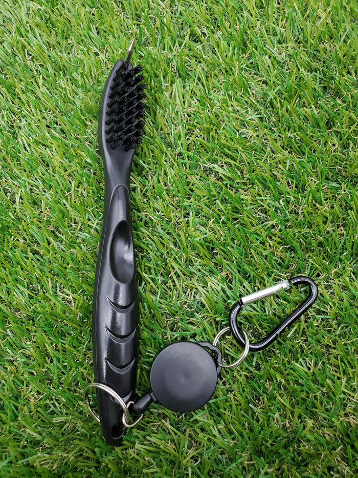 GOLF CLUB BRUSH - EXTENDABLE/2 SIDED/WITH CLIP