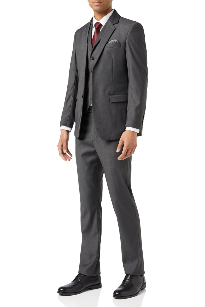 GRAHAM - CHARCOAL BUSINESS JACKET & WAISTCOAT