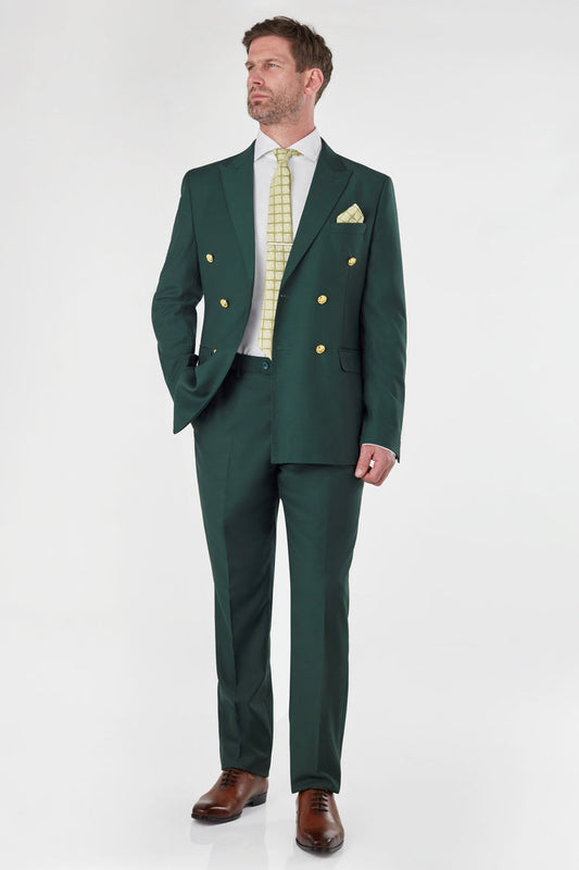 GREEN DOUBLE BREASTED GOLD BUTTON JACKET