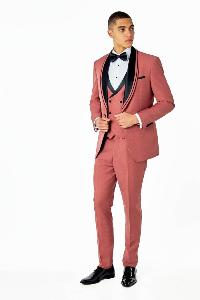 GREG – PINK 3 PIECE WEDDING SUIT TUXEDO