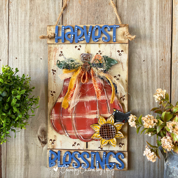 Harvest Blessings Pallet Sign Door Hanger *SALE*