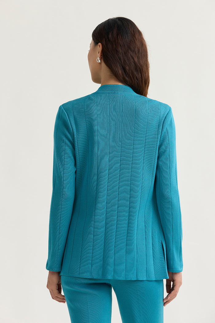 Heritage Multi Texture Knit Jacket, Nebula | Ming Wang