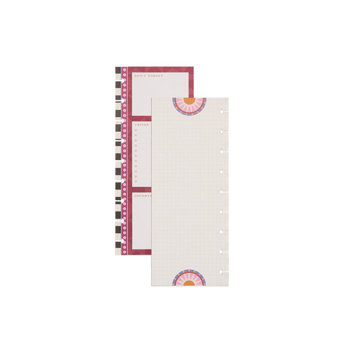 Horizon Lines - Dot Grid + Dotted Lined Classic Folded Filler Paper - 40 Sheets