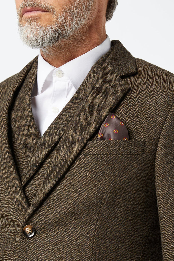 JAX - BROWN HERRINGBONE TWEED SUIT