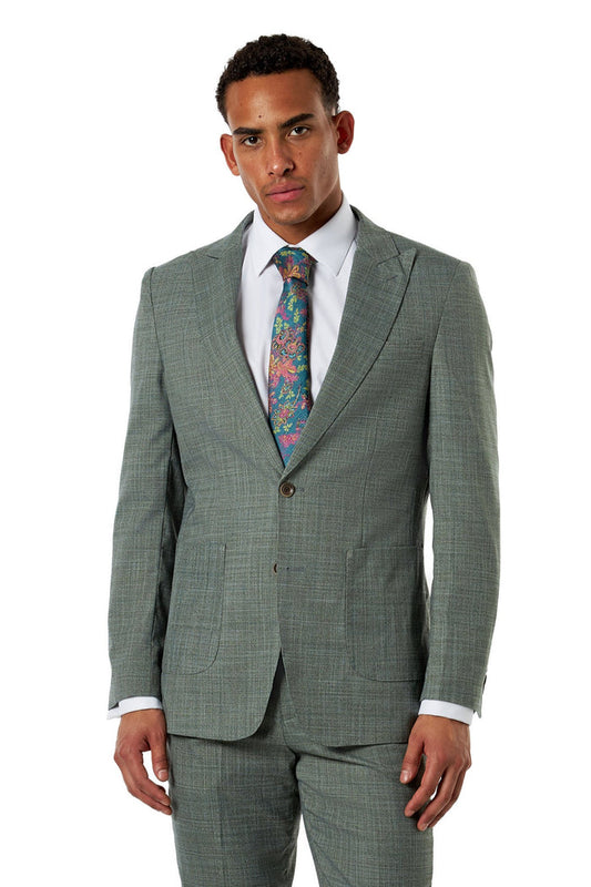 Kaiser - Sage Green Textured Tailored Suit