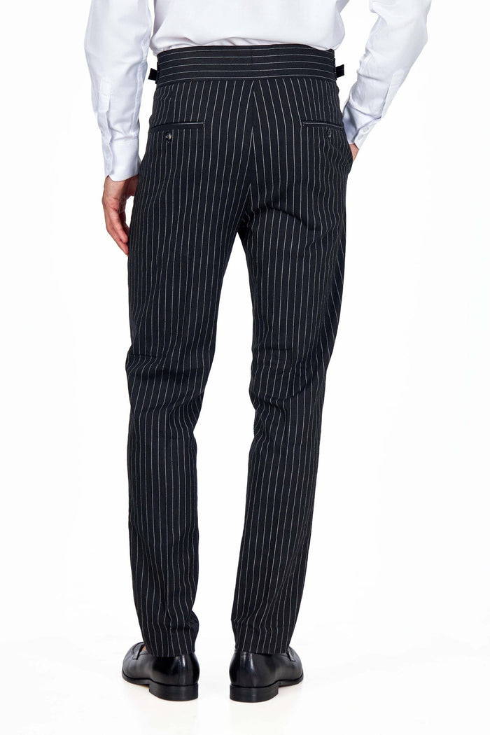 LLOYD – Black Pinstripe Double Breasted Linen Suit