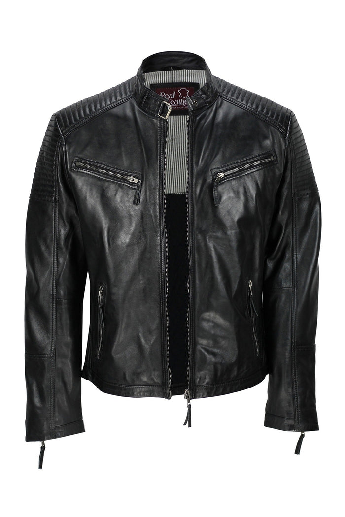 MEN’S RETRO BIKER JACKET