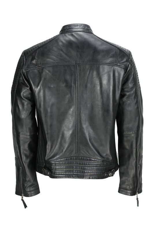 MEN’S RETRO BIKER JACKET