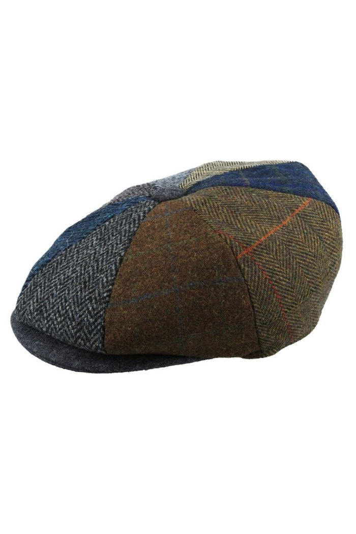 MULTI COLOUR TWEED WOOL BLEND NEWSBOY CAP