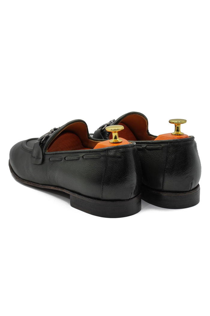 NAPLES 02 - ITALIAN LEATHER SNAFFLE BIT LOAFER IN GREEN