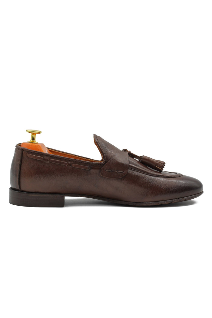 NAPLES 03 – TASSEL LOAFERS BROWN ITALIAN LEATHER