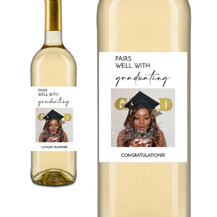 Photo Graduation Wine Labels